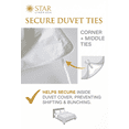 thumbnail image 2 of Downlite 600 Fill Power White Down Baffle Box Duvet Insert with Corner & Middle Ties, Queen 86” x 93”, 230 TC Cotton, 27 oz Fill, 2 of 13