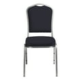 thumbnail image 3 of National Public Seating 9300 Series Deluxe Upholstered Banquet Chairs, Diamond Navy/Silvervein, Pack Of 2 Chairs, 3 of 7