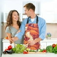 thumbnail image 6 of 5 Pcs Kitchen Set Heat Resistant Oven Mitts and Non-Slip Pot Holders with Adjustable Cooking Apron Cartoon Foxes, 6 of 6