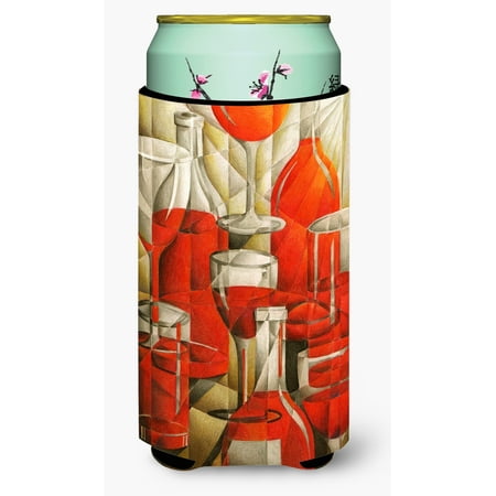 - Red Wine Bottles and Glasses Tall Boy Beverage Insulator Hugger BTBU0174TBC