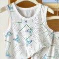 thumbnail image 4 of KPOPLK Baby Boy Summer Clothes Sleeveless Tank Tops T-Shirt + Casual Shorts Toddler Outfits Set(3-4 Years,Grey), 4 of 4