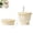 Beige, variant on Silicone Collapsible Cup With Straw & Hanging Rope Foldable Mug With Lid Portable Water Bottle For Hiking Sports(Beige-9*9*7)