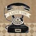 thumbnail image 2 of Urban, Mary 20x20 Gold Ornate Wood Framed with Double Matting Museum Art Print Titled - Hello I Love You Taupe, 2 of 4