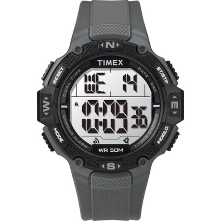 Timex Men's DGTL Rugged 46mm Watch – Black Case with Black Resin Strap