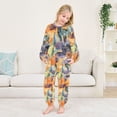 thumbnail image 5 of Fluffy Pajamas Set Fuzzy Winter Warm Pj Sets Pullover Tops and Long Pants Abstract Watercolor Flower Painting Medium, 5 of 8