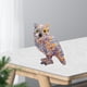 thumbnail image 4 of Estatua de búho, animal, escaparate, estante, librería, figurita de escritorio, escultura, artesanía Lado Morado Colorido, 4 of 9