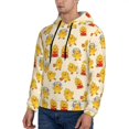 thumbnail image 3 of Lsque Cute Chicken Pattern Casual Men's Hoodie,Hooded Sweatshirt with Kangaroo Pocket,Pullover Hoodie-4X-Large, 3 of 7