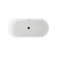 thumbnail image 6 of Elegant Kitchen & Bath BT30459GW-MBK 59 in. Oval Bathtub, Glossy White with Matte Black Trim, 6 of 8