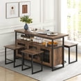 thumbnail image 2 of Costway Ensemble de 4 Lots de Cuisine avec Banc et Rangement Cadre en Métal Robuste, 2 of 10