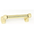 thumbnail image 3 of Alno A6560-PB/NL Cube 7-1/2" Wide Double Post Toilet Paper Holder - Brass, 3 of 6