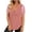 Pink., variant on Women's Short Sleeve Tops,Summer Blouse for Women,Women Fashion Solid Color Shiny Glitter Lace Wave V Neck Casual Elegant Daily Fashion T-Shirts
