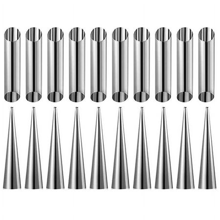

Cannoli Baking Mould Set Cream Horn Mould Set Cream Stainless Steel Cannoli Tube Moulds Cone Baking Mould