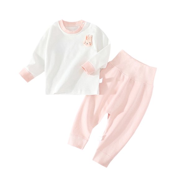 Karoyedx Winter Pajamas for Toddlers Boys Cotton Pajamas Long Sleeve Toddler Boys Pjs Kids Sleepwear Sets Pink Size,18-24 Months