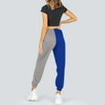thumbnail image 5 of Sngxgn Women's High Waist Wide Leg Cargo Pants with Pockets Casual Fit Stretch Leggings Gym Sweatpants(Grey,XS), 5 of 8