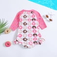 thumbnail image 2 of Emy Dola Baby-Girls Long Sleeve Zipper One Piece Swimsuit Floral Mermaid Rash Guard Swimwear UPF 50+ Infant Bathing Suit, 2 of 6