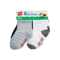 thumbnail image 2 of Hanes Toddler Boys Ankle Socks, 6 Pack, Sizes 12M-5T, 2 of 4