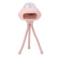 thumbnail image 3 of Ventilador portátil de mano sin aspas USB recargable pulpo ventilador al aire libre transformación soporte pequeño ventilador rosa, 3 of 12