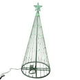 thumbnail image 2 of Northlight 4' Prelit Artificial Christmas Tree LED Light Show Cone Outdoor Decoration - Green Lights, 2 of 5