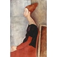 thumbnail image 2 of Modigliani, Amedeo 17x24 Gold Ornate Wood Framed with Double Matting Museum Art Print Titled - Seated lady side view, 2 of 4