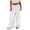 White-pants, variant on Women Wide Leg Loose Pants, Boho Baggy Elastic Waist Drawstring Jogger Pants, Faux Linen Cotton Palazzo Beach Vacation Trousers with Pockets