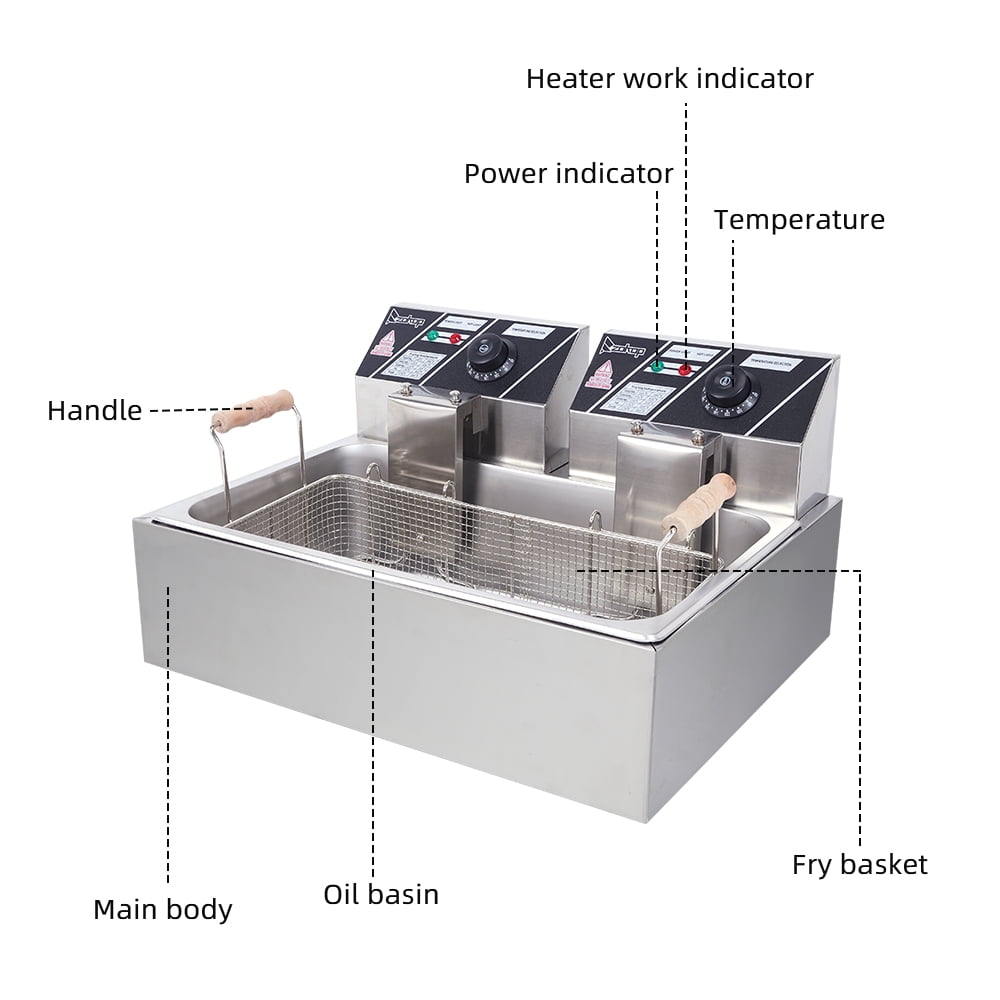 Kepooman Large Single-Cylinder Electric Fryer for Home Restaurant Store Kepooman Large Single-Cylinder Electric Fryer for Home Restaurant Store