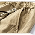 thumbnail image 5 of Men's Casual Cargo Shorts, Elastic Drawstring Waist with Multi-Pockets, Relaxed Fit Lightweight Streetwear Shorts for Men Everyday Casual Wear Khaki XL, 5 of 5