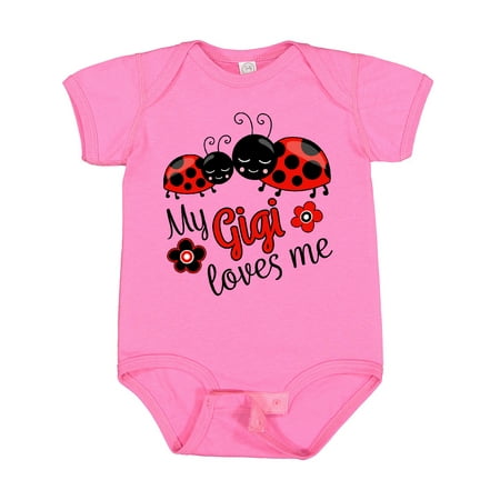 

Inktastic My Gigi Loves Me with Cute Ladybugs Gift Baby Boy or Baby Girl Bodysuit