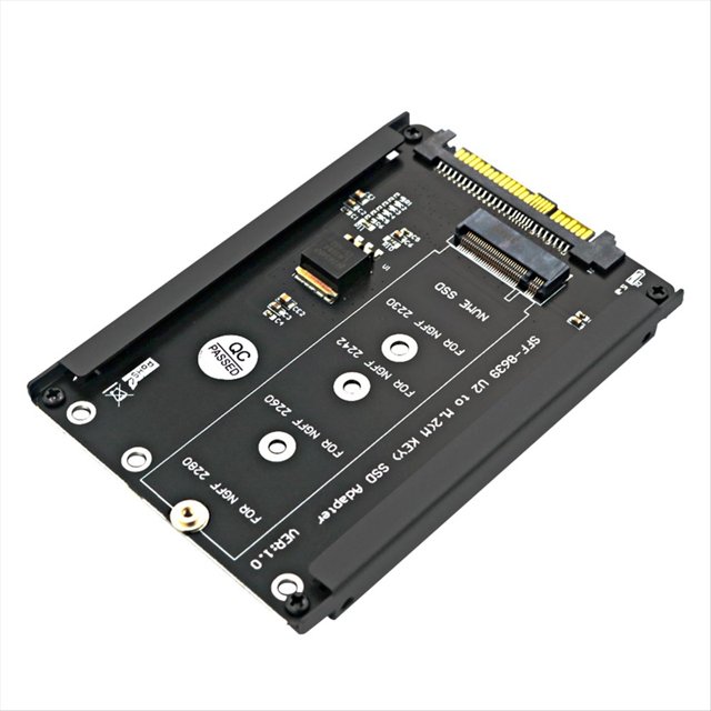 Convertidor Vertical de Adaptador M.2 NVME Key M SSD A SFF-8639 U.2 con Soporte de 2230 2242 2260 2280 M.2 SSD