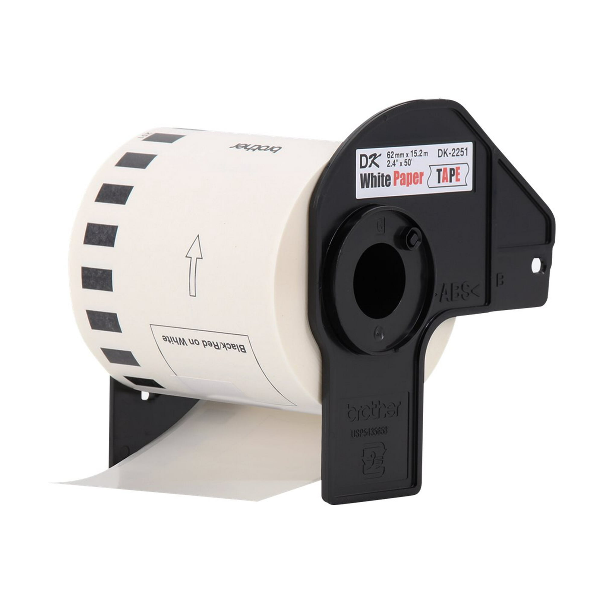 Brother DK-2251 - Paper - black/red on white - Roll (2.4 in x 50