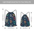 thumbnail image 4 of XMXT Unisex Drawstring Backpack for Women Men, Colorful Skull Patterns Waterproof Gym Bag String Bags for Shopping Sport Travel, m, 4 of 8