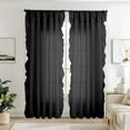 thumbnail image 1 of shyuyusa Solid Color Curtain 39.4*78.7 Inch Simple Ruffle Edge Light Filtering Sheer For Window Decor, 1 of 6