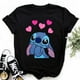 thumbnail image 5 of Disney Stitch Anime Mujer Moda Dibujos Animados Verano kawaii Top Camiseta, 5 of 5