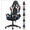 White, variant on Bigzzia Gaming Chair with LED Lights,Ergonomic Office Computer Chair with Headrest Support, PU Leather, Height Adjustable, 360° Swivel, Suitable for Adults and Kids, Red