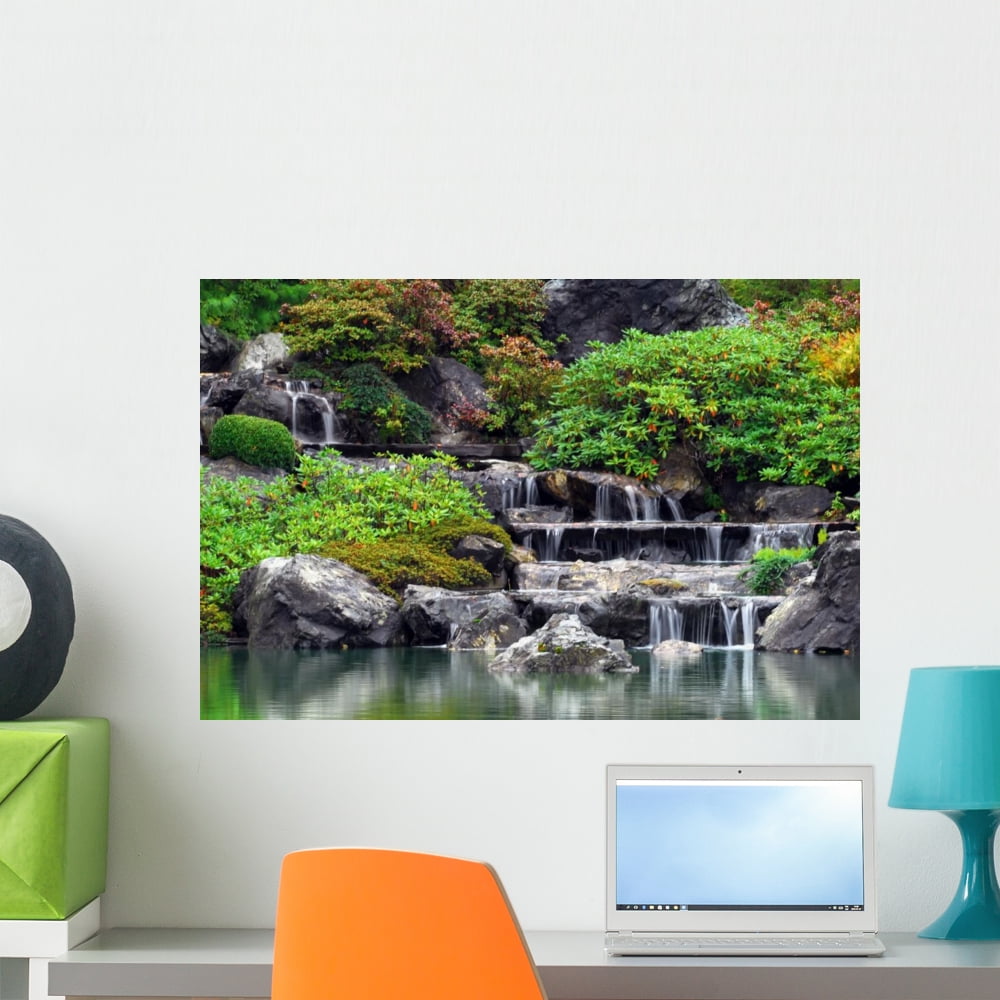 Waterfall Wall Mural by Wallmonkeys Peel and Stick Graphic (24 in W x ...