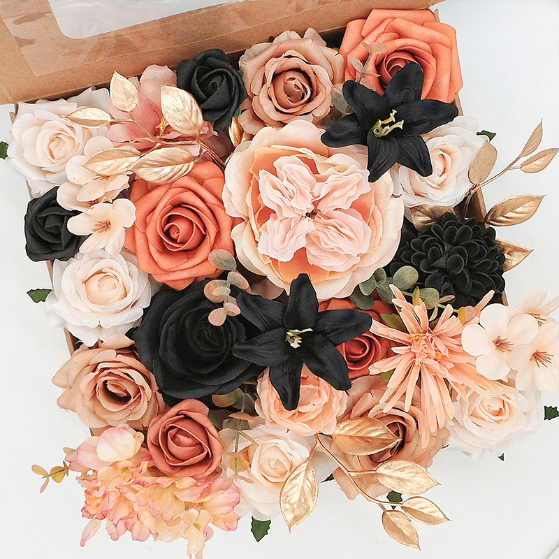 Coolmade Artificial Flowers Combo Box Set Faux Flowers Bulk Flower Leaf