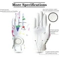 A Pair of Golf Gloves Women Leather with Ball Marker Full Finger/Nail