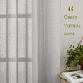 thumbnail image 2 of NICETOWN Grey Sheer Curtains for Bedroom, Linen Textured Grommet Semi Sheer Privacy Window Treatment Light Filter for Living Room, 52"x96", 2 Panels, 2 of 6