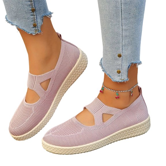 Willtoo Women's Breathable Mesh Casual Shoes Slip on Lightweight Comfortable Soft Sole Non Slip Everyday Walking Shoes