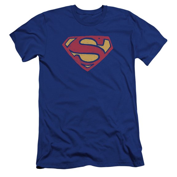 Superman Super Rough Premium Adult Slim Fit 30/1 T-Shirt Royal Blue