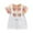 Pink, variant on Toddler Girl Dresses Summer Rainbow Striped Short Sleeve Round Neck Cartoon Clothes