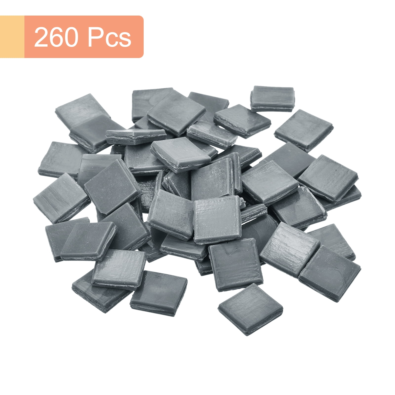 Uxcell 260Pcs Mosaic Tiles, Micro Glass Tiny Mini Mosaic Tile DIY Hobbies Handmade Crystal Free Stone Deep Grey