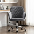 thumbnail image 3 of Duhome Office Chair Velvet Desk Chair with Armrests Adjustable Computer Chair Rolling Chair for Teens Home Office Bedroom Desk Chair, Gray, 3 of 8