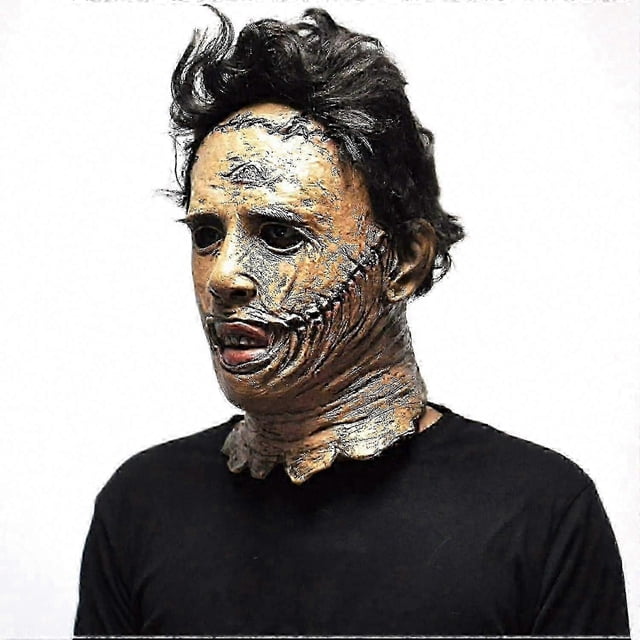 Texas Chainsaw Massacre Leatherface Latex Mask Halloween Cosplay Scary Movie Costume Party Props
