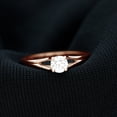 thumbnail image 2 of Rosec Jewels Certified Diamond Solitaire Ring with Split Shank for Women - HI-SI Quality, 18K Rose Gold, US 9.00, 2 of 7