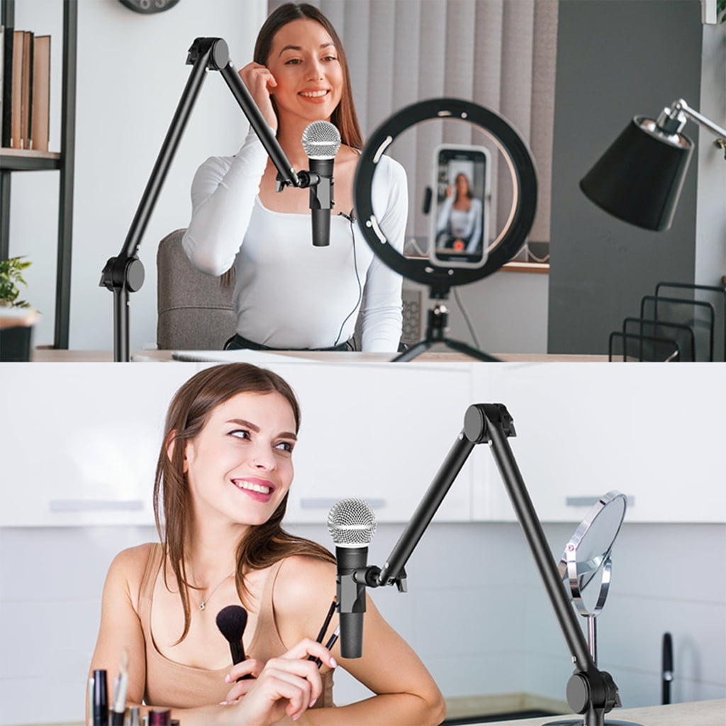 Durability Alloy Microphone Arm Stand Springless Universally Microphone Mount for Long Lasting