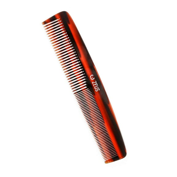 ZEUS 7.5" Handmade Large Hair Comb, Non-Static Acetate, Anti-Snag! (Traditional)