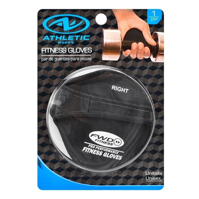 Guantes Athletic Works para Pesas Negros 1 Par