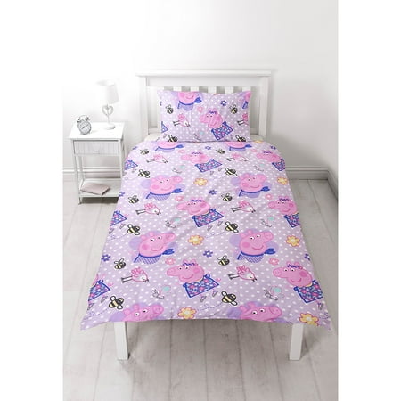 Peppa Pig Childrens Girls Official Happy Reversible Duvet Cover