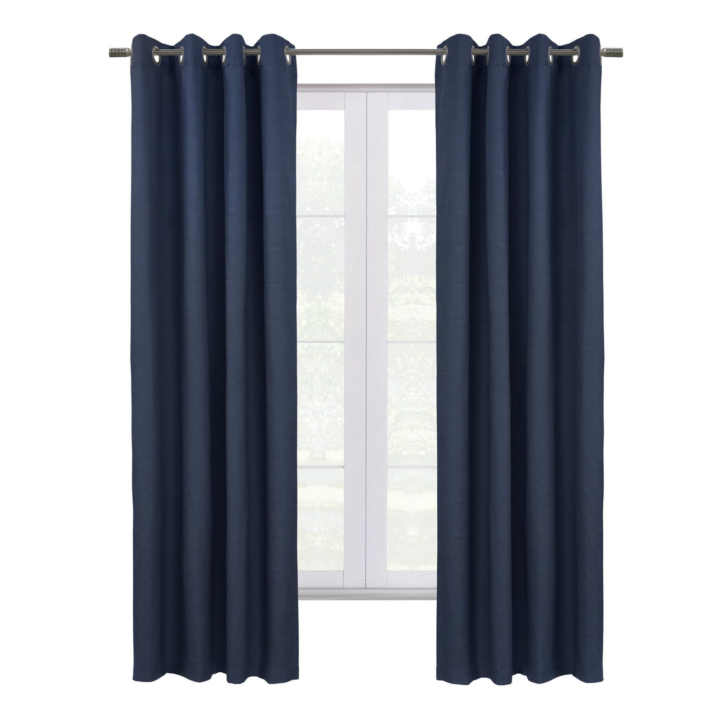 Ballard 100% Total Blackout Grommet Curtain Panel Pair 52" x 84" in Navy
