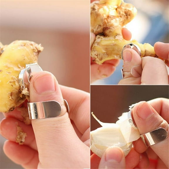 FAMTKT 1PC Practical Stainless Steel Kitchen Gadget Garlic Ginger Cutter Peeler Tools